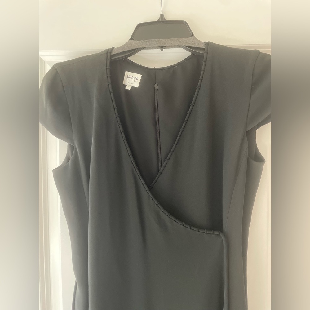 Armani Little black dress with waist tie 6
